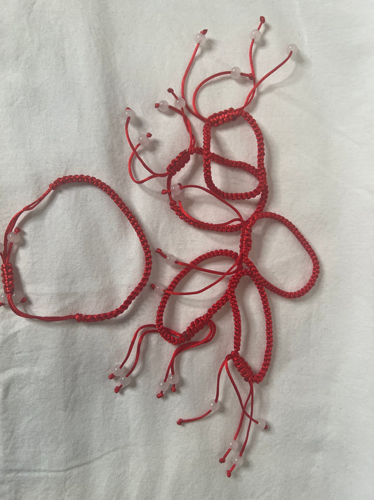 Red String Kabbalah Adjustable Bracelet – Handmade Good Luck Wristband