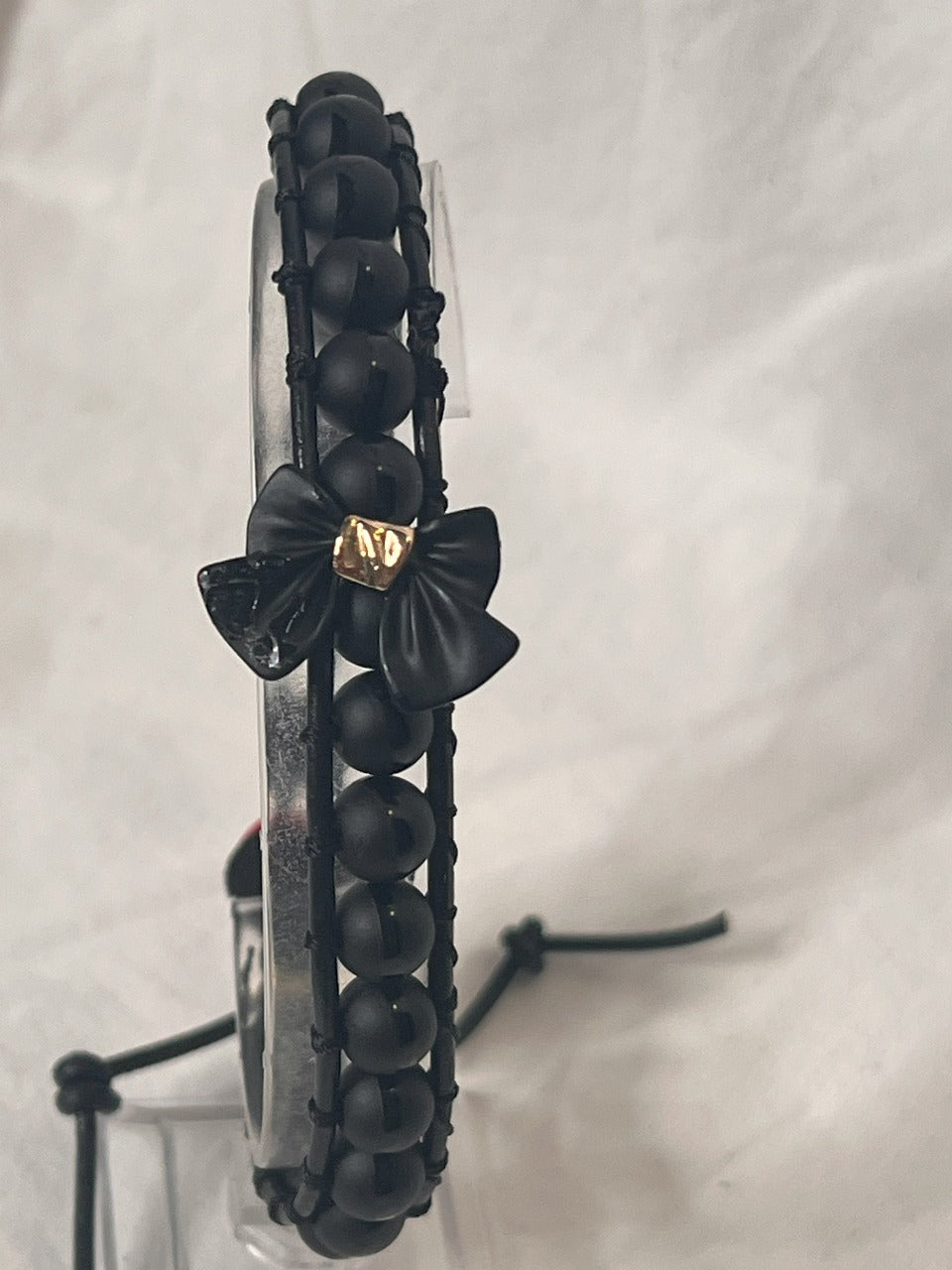 Black Onyx Ladybug Protection Anklet