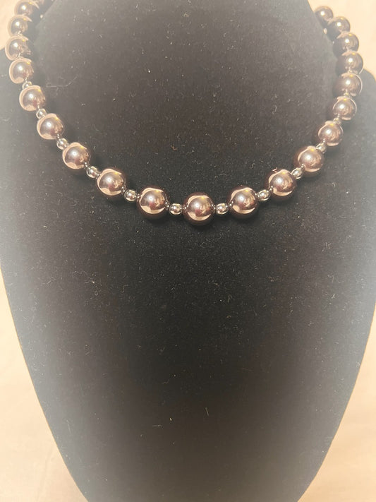 Hematite Beaded Necklace