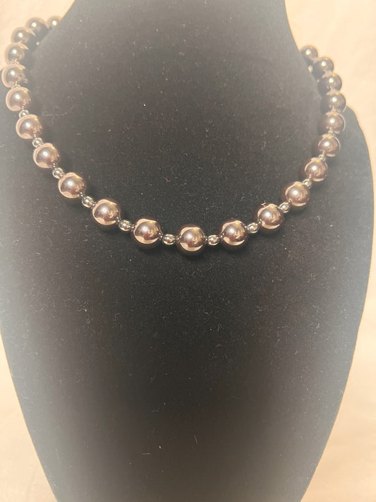 Hematite Beaded Necklace